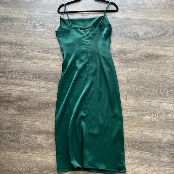 Forest Green Maddy Slip Dress - Picture 3 of 6